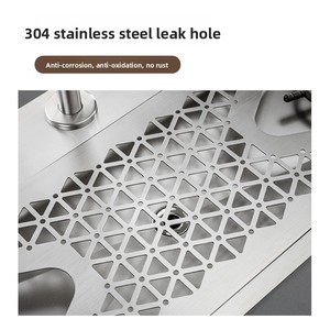 Lavabicchieri Integrato in Acciaio Inox per Bancone <span class=keywords><strong>Bar</strong></span>, Rubinetto ad Alta Pressione per Lavaggio, Uso Commerciale per Caffetterie e Ristoranti - Product Image 4