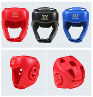 Casque de combat Wesing en cuir rouge pour entraînement de boxe – Vente en gros
