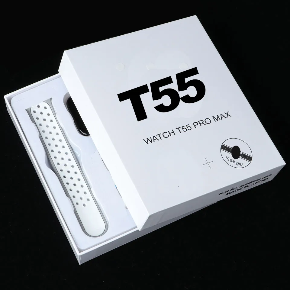 2 Trong 1 Smartwatch Với Tai Nghe T55 Pro Max Cộng Với Thông Minh Đồng Hồ Hai Ban Nhạc Đồng Hồ Tập Thể Dục Hoạt Động Không Dây Tai Nghe Tai Nghe Earbuds