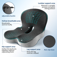 Coussin de siège et de dossier en mousse à mémoire de forme à récupération lente, confortable, avec housse respirante, pour la maison, le bureau et les fauteuils roulants