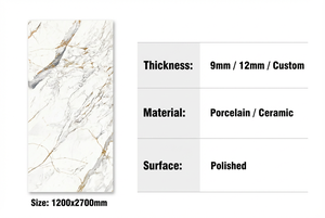 Losa de Piedra Sinterizada de Alta Resistencia, Antiarañazos, de Grado Premium, Moderna y de Lujo, Panel de <span class=keywords><strong>Roca</strong></span> de 1200x2400 mm para Cocina Comercial y Exteriores - Product Image 6