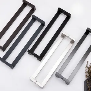 Bathroom Accessories High Quality Sliding Glass Door Hardware Chrome Stainless Steel Door Handle