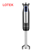 Mixeur Plongeant Portable Compact 1200W Haute Puissance, Contrôle Variable 12 Vitesses, Appareil de Cuisine Multifonctionnel