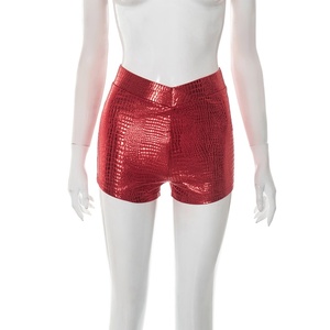 Nouvelle Arrivée 2026 – <span class=keywords><strong>Short</strong></span> <span class=keywords><strong>Femme</strong></span> en <span class=keywords><strong>Cuir</strong></span> PU Motif Serpent, Coupe Ajustée, Taille Basse, Décontracté, Tendance - Product Image 2