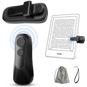 เครื่องพลิกหน้าไร้สายสำหรับเครื่องอ่านอีบุ๊ก Kindle รีโมทบลูทูธพร้อมคลิปหนีบและกระเป๋าพกพา - Product Image 1