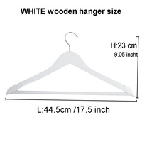 Usine de haute qualité en gros couleur bois blanc pantalons en bois pantalons jupes cintres avec barre