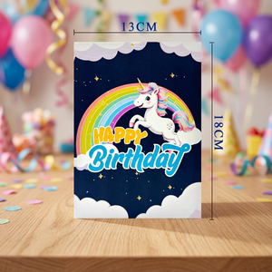 Meilleure Vente Carte Pop-up 3D Joyeux Anniversaire Poney Design Personnalisé Fait Main Découpe Laser Impression Numérique Style Amour Vietnamien - Product Image 5