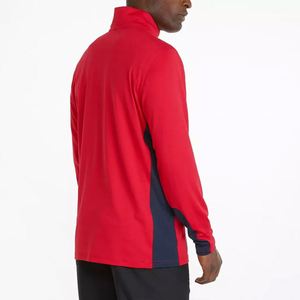 Sweat-shirt de golf à col zippé pour homme, en maille tricotée rouge, ultra doux, personnalisé, de luxe, à séchage rapide, extensible dans les quatre sens, haute performance - Product Image 3
