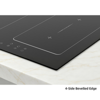 Cuisinière à induction électrique de haute puissance, de bonne qualité, en cristal noir, multifonction, design haut de gamme, Flexi Zone, 9 niveaux de cuisson