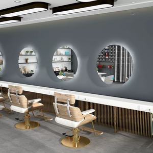 Espejo de Barbería con Iluminación LED Circular, Espejo de Salón con Luz LED, Gran Venta - Product Image 3