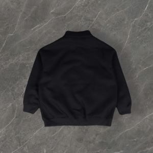 Sudadera Holgada de Otoño con Cierre de Cremallera 1/4, Cuello Solapa, Tejido de Mezcla de Polialgodón - Product Image 4