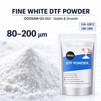 Adhésif thermofusible en polyuréthane TPU à faible émissivité blanche, haute température, point de fusion élevé, poudre fine DTF pour l'emballage
