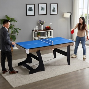 Table de billard pliable 3-en-1 de 6 pieds, convertible en table de <span class=keywords><strong>ping</strong></span>-<span class=keywords><strong>pong</strong></span> et table à manger, table de billard peu encombrante avec plateau de jeu - Product Image 4