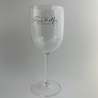 Verre à vin en acrylique transparent de 16oz pour événements