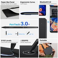 Tablette graphique portable sans fil Huion pour concepteurs, stylet sans batterie, tablette de dessin numérique pour l'art graphique, série Inspiroy L310