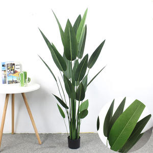 Arbre à plante artificielle de luxe style nordique, plante de décoration pour hall d'entrée d'hôtel, les oiseaux du phare - Product Image 4