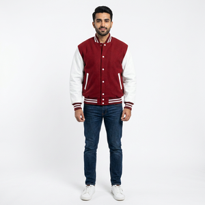 Fashionable Varsity <b>Jackets</b> For <b>Men</b> Customized Wool <b>Long</b> Sleeves Top Quality and Best Selling Varsity <b>Jackets</b> For Online sale - Product Image 1