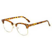 Lunettes semi-cerclées, monture de lunettes de vue tendance, monture de lunettes ronde pour homme, monture transparente anti-lumière bleue, lunettes de vue