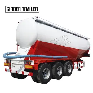 45Cube dry Power material silo 3 axles bulk cement tanker trailer for sale