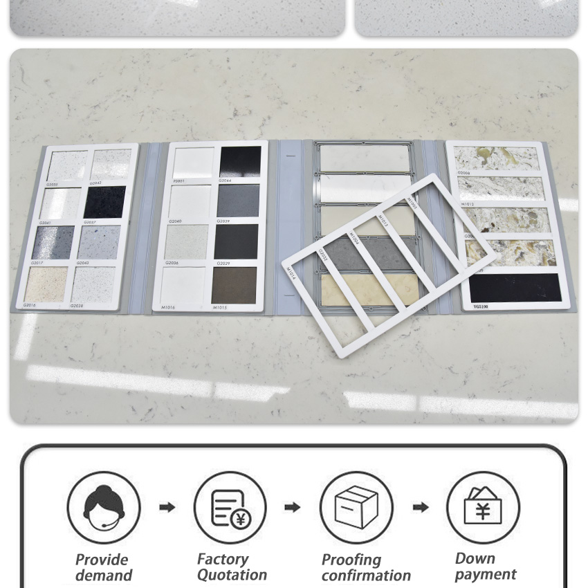 New Design Factory Plastic Stone Sample Catalog Display Board Ceramic Marble Granite Quartz Panel Folder Tile Sample Book Binder