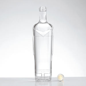Wholesale Unique Design Luxury Empty Glass Wine Bottle Vodka <strong>Gin</strong> 500ml 750ml Cork <strong>Special</strong> Shaped Whiskey Tequila - Product Image 3