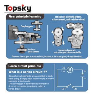 Kit de juguetes creativos de ingeniería <span class=keywords><strong>y</strong></span> <span class=keywords><strong>ciencia</strong></span> física eléctrica DIY, caja de juguetes educativos para niños, juegos de características intermitentes - Product Image 3