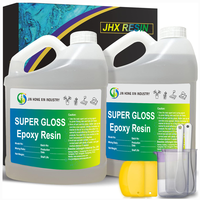 Kit de Résine Époxy Transparente 2 Gallons - Kit de Résine Bi-Composant pour Plateaux de Table & Moules, Art, Projets DIY, Coulée de Bijoux & Gobelets