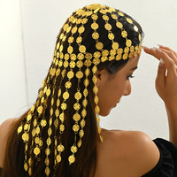 Coin Vintage Belly Dance Prom Costume Chaînes De Cheveux Accessoires pour Femme et Fille