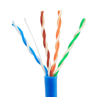Cable de Red LAN Cat5e de Fábrica de Marca OEM, UTP, 4 Pares, 24AWG, 0.5mm, Conductor CCA, 1000 pies (305m), Cubierta de PE/PVC, Certificado ISO9001