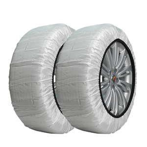 Chaussettes de neige textiles personnalisables pour pneus, chaînes antidérapantes, tapis de traction d'urgence pour voitures, camions, fourgonnettes, SUV, conduite hivernale - Product Image 2