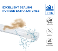 Luminaria Lineal LED Tri-Proof IP65 P66 Resistente al Vapor, 10W 20W 30W 40W, para Almacenes
