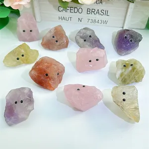 Wholesale Price Crystal Crafts Rose Quartz Natural Mineral Reiki Healing High Quality Raw Elf Hedgehog For Gift