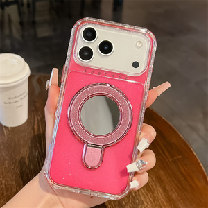 เคสโทรศัพท์กระจกแบบแม่เหล็กมีกากเพชรสำหรับ iPhone 17 16 15 14 PRO MAX ที่ยึดนีออนเกราะกันกระแทกฝาหลัง3 in 1 - Product Image 4