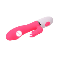 2-in-1 Leistungsstarker Rabbit-Dildo-Vibrator für Erwachsene USB-Stromversorgung G-Punkt Echt Stoßender Vibrator für Frauen