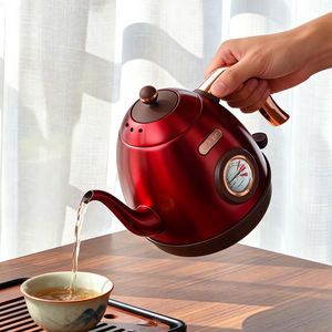 Jigo 6002 Retro Electric <b>Kettle</b> 1.2L Long Spout <b>Temperature</b> <b>Control</b> Automatic Shut Off Tea <b>Kettle</b> - Product Image 1