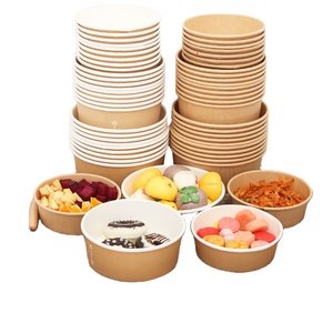 Chất lượng cao Phân hủy sinh học sinh thái thân thiện lấy đi giấy Bát dùng một lần Kem bồn tắm nước giải khát cửa hàng giấy bát - Product Image 1