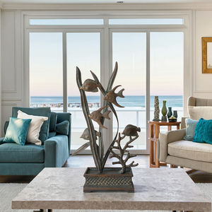 Gang cá trang trí nội thất với cơ sở nước cây ven biển kim loại thủ công trang trí - Product Image 1