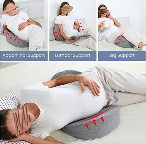 <span class=keywords><strong>Almohada</strong></span> de <span class=keywords><strong>Embarazo</strong></span> Ajustable de Espuma Viscoelástica con Funda Extraíble Antibacteriana para Soporte de Vientre, Cuello y Piernas - Product Image 5