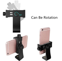 Support de téléphone portable universel à vis 1/4, rotatif à 360 degrés, en ABS, pour trépied et utilisation sur bureau