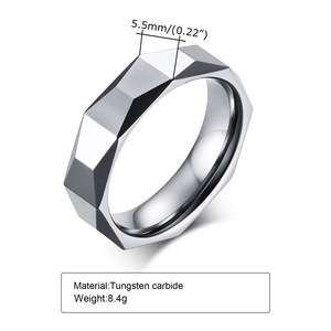 ओबे गहने हॉट सेलिंग थोक चांदी 6 मिमी टंगस्टन पुरुषों की अंगूठी - Product Image 2