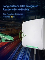 Lector RFID UHF TIMY 9dBi ISO 18000-6C/EPC GEN2, Material ABS, Distancia de Lectura de 25M, Exterior IP65, para Rastreo de Vehículos