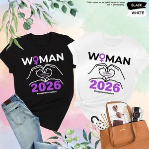 Camiseta Feminista para Mujer 2026, Cuello Redondo, Manga Corta, Corte Regular, Algodón, Diseño Gráfico, Informal, para Todas las Temporadas - Product Image 3