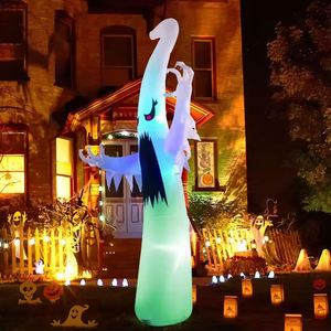 Décorations gonflables d'Halloween personnalisées en gros, fantôme gonflable de 3,6 m de haut avec LED colorées à intensité variable, en liquidation - Product Image 1
