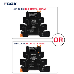 Relé de <span class=keywords><strong>Estado</strong></span> Sólido FCGK 280VAC Slim SSR, Relé de CC a CA 41F-1Z-DA C2, Entrada 5-24V, 1NO 2A/6A, Relé SSR para Riel DIN 220v - Product Image 5
