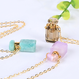 จี้ขวดน้ำหอมคริสตัลขัดเงาหินบำบัดขายส่ง สร้อยคอคริสตัล - Product Image 1