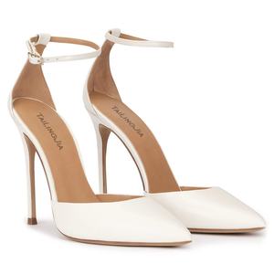 Туфли-лодочки на высоком каблуке с ремешком на щиколотке женские белые свадебные туфли - Product Image 2