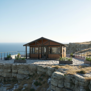 Casa Contenedor Modular de Dos Pisos para Obras de Construcción, de 20 pies, Moderna, con Paneles Sándwich, Prefabricada, para Oficina, Sala de Estar, Dormitorio, Exterior - Product Image 1