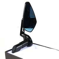 Rétroviseur universel haute performance en aluminium CNC noir/argent pour motos, vélos électriques, scooters – Côtés gauche/droit