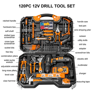 Không Dây Herramientas Dụng Cụ Tay Kit Sửa Chữa Điện Kết Hợp Điện Hộp Công Cụ Phần Cứng Tay Cờ Lê Hộp Công Cụ Thiết Lập - Product Image 3