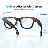 Lunettes Intelligentes avec Caméra, Logo Personnalisé, OEM ODM, Audio Bluetooth, Traduction IA, Enregistrement Vidéo, Lunettes Connectées, Transfert WiFi